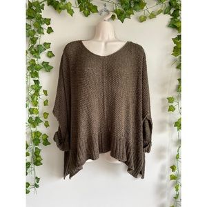 Vici Olive Green Crew Neck Sweater